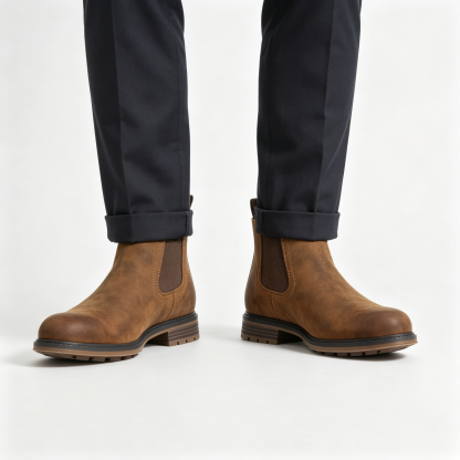 Men’s Classic Chelsea Boots, Stylish Slip-On Ankle Boots for Daily & Business Wear