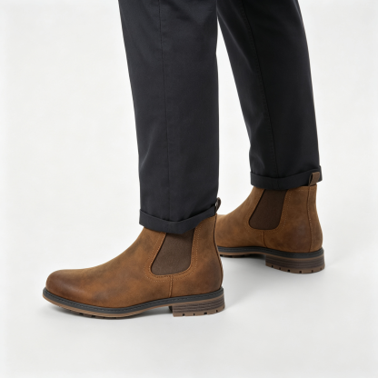 Men’s Classic Chelsea Boots, Stylish Slip-On Ankle Boots for Daily & Business Wear