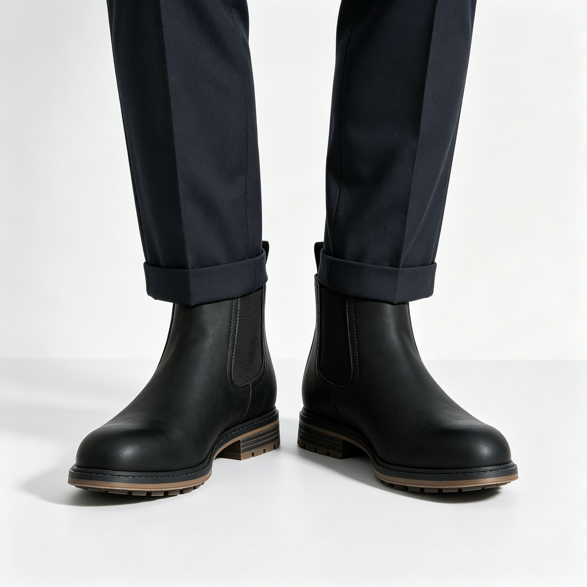 Men’s Classic Chelsea Boots, Stylish Slip-On Ankle Boots for Daily & Business Wear