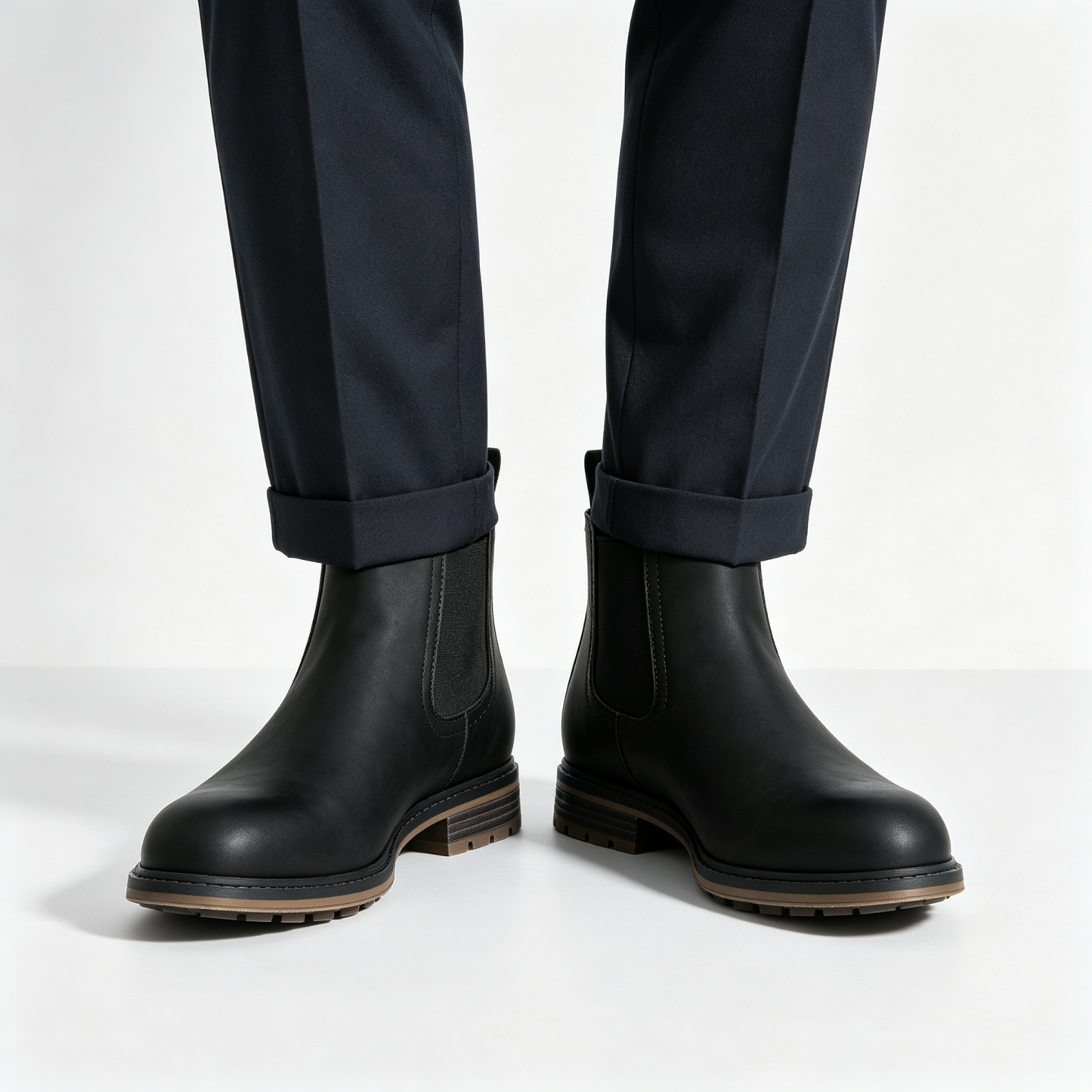 Men’s Classic Chelsea Boots, Stylish Slip-On Ankle Boots for Daily & Business Wear