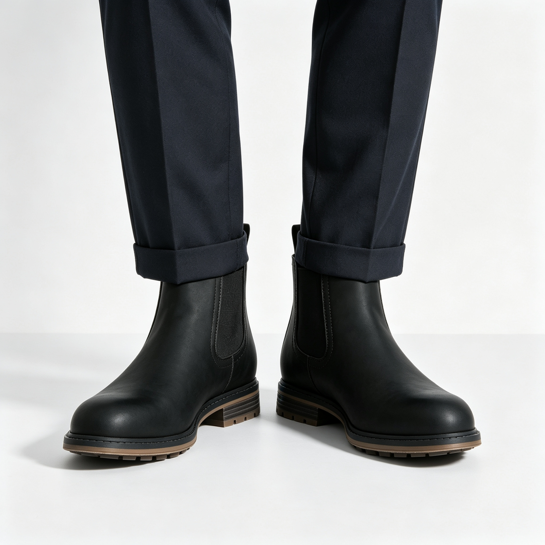 Men’s Classic Chelsea Boots, Stylish Slip-On Ankle Boots for Daily & Business Wear