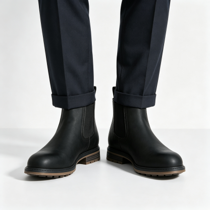 Men’s Classic Chelsea Boots, Stylish Slip-On Ankle Boots for Daily & Business Wear