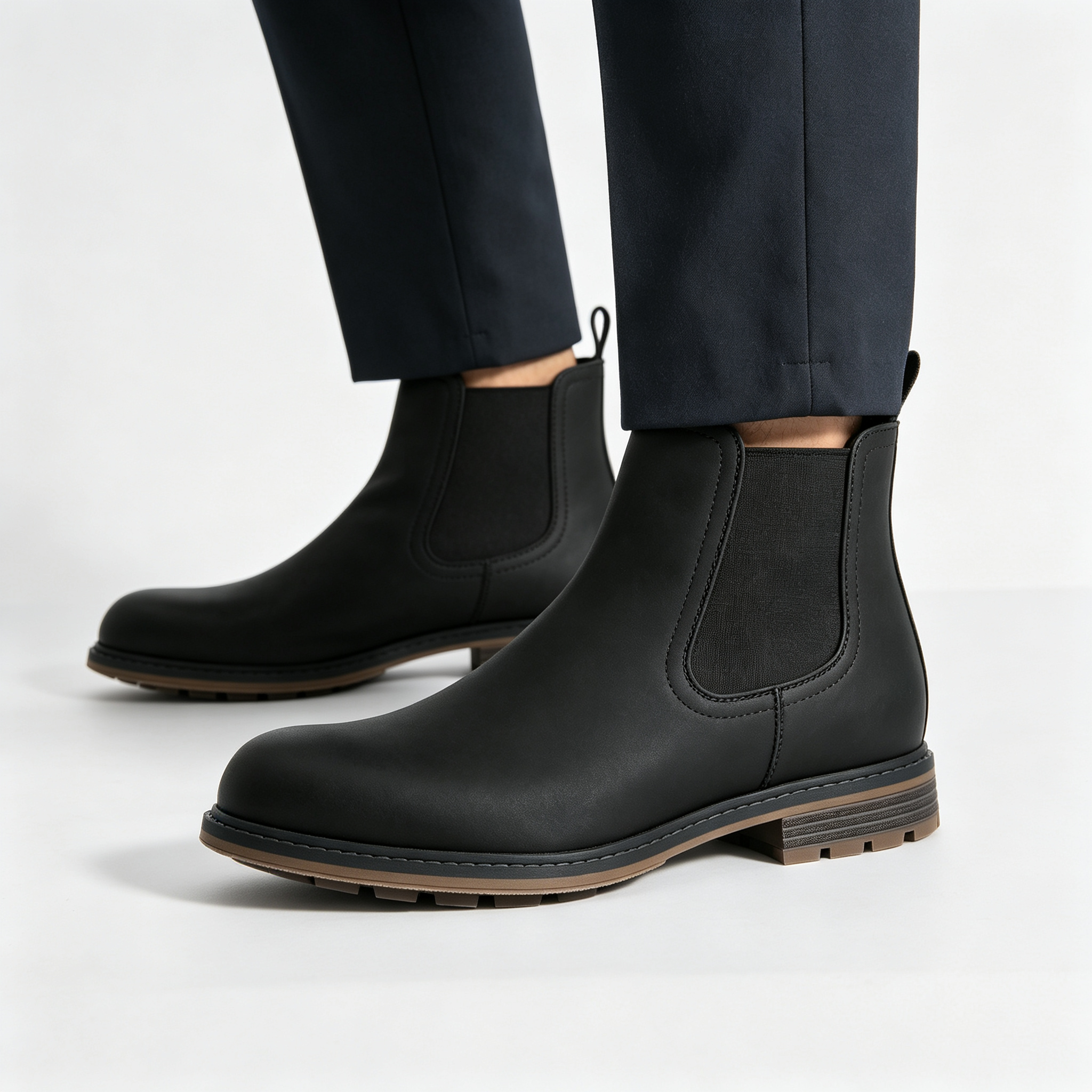 Men’s Classic Chelsea Boots, Stylish Slip-On Ankle Boots for Daily & Business Wear