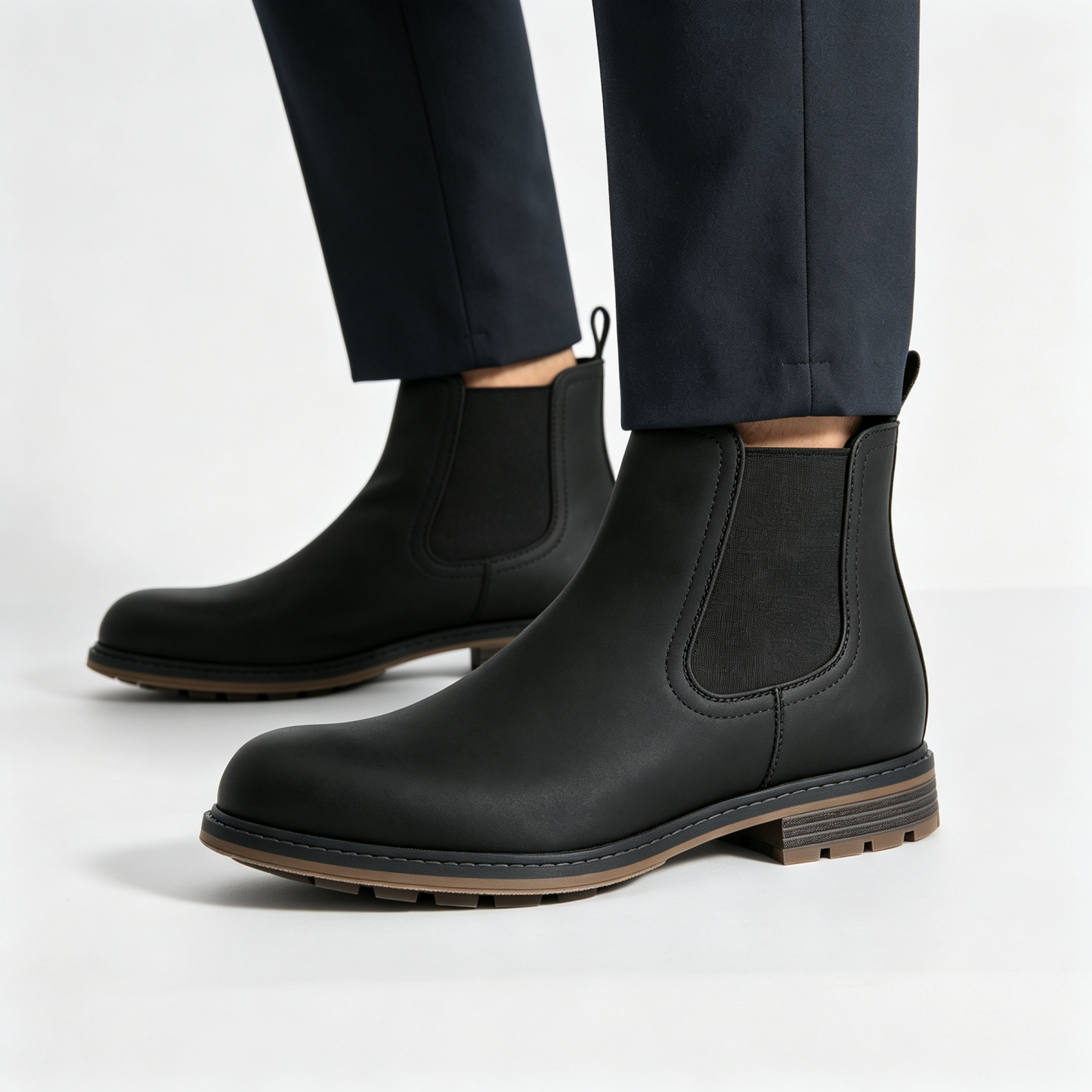 Men’s Classic Chelsea Boots, Stylish Slip-On Ankle Boots for Daily & Business Wear