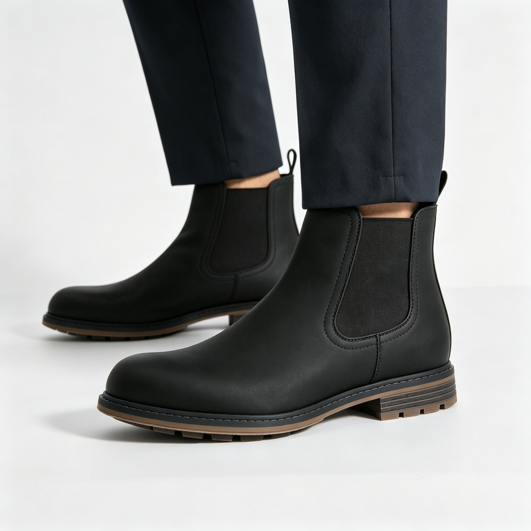 Men’s Classic Chelsea Boots, Stylish Slip-On Ankle Boots for Daily & Business Wear