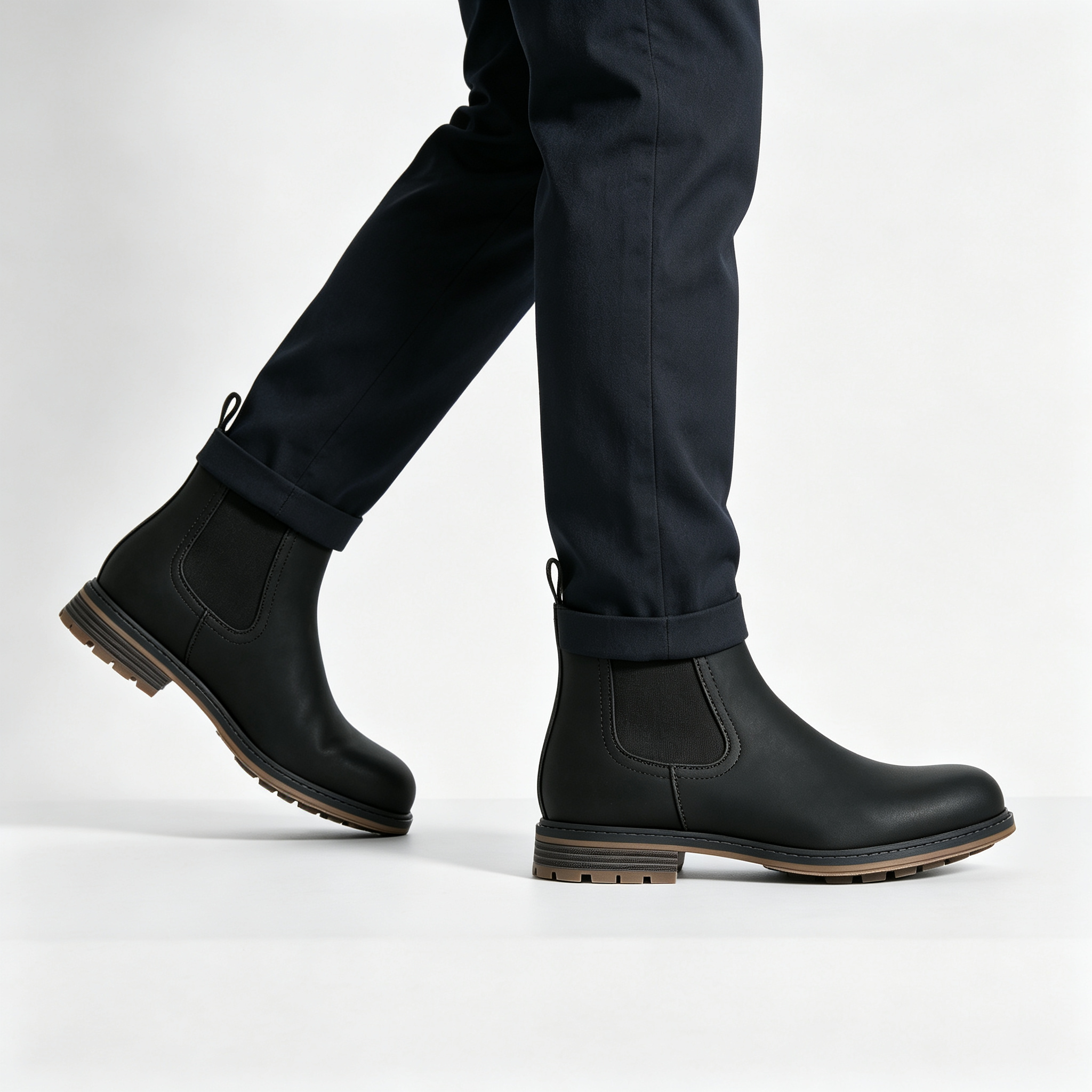 Men’s Classic Chelsea Boots, Stylish Slip-On Ankle Boots for Daily & Business Wear