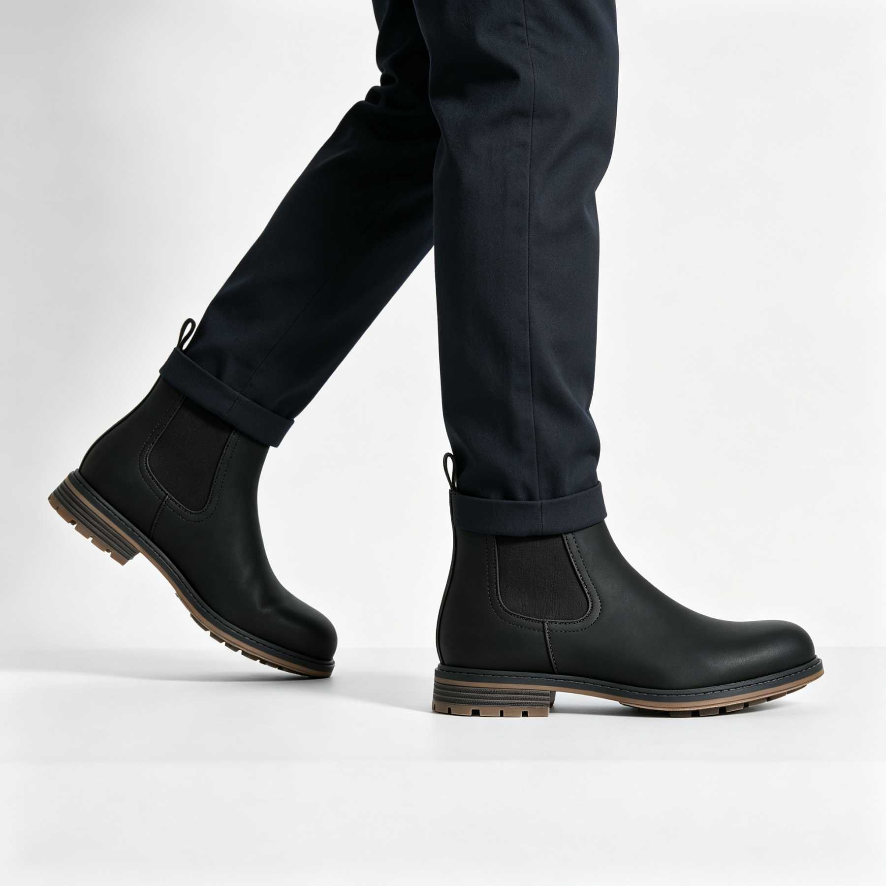 Men’s Classic Chelsea Boots, Stylish Slip-On Ankle Boots for Daily & Business Wear