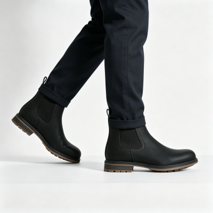 Men’s Classic Chelsea Boots, Stylish Slip-On Ankle Boots for Daily & Business Wear