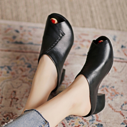 Orthopedic Chunky High Heel Sandals