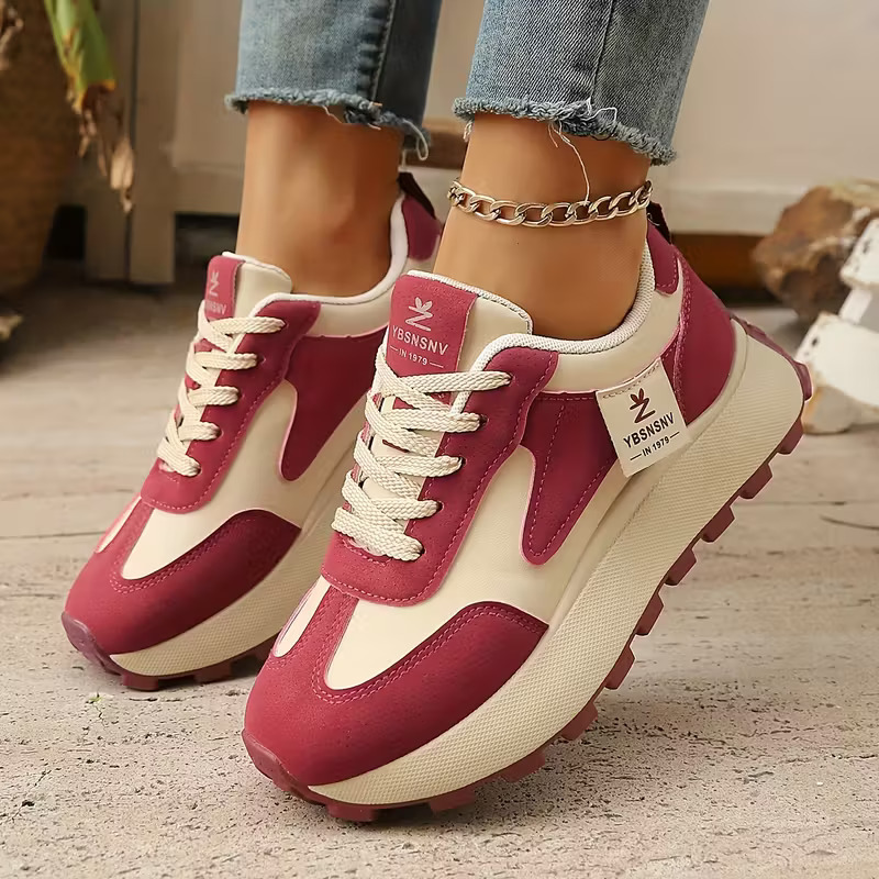 Women's All-Day Comfort Arch Support Cushioned Chunky Platform Running Walking Shoes