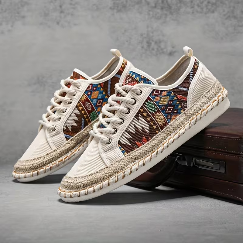 Men's Breathable, Casual & Vintage Style Bohemian Espadrille Sneakers