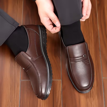 Men's Business Slip-On Non-Slip Leather Shoes