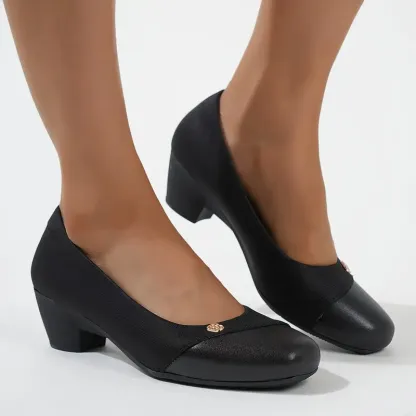 Ladies Solid Color Soft Loafers