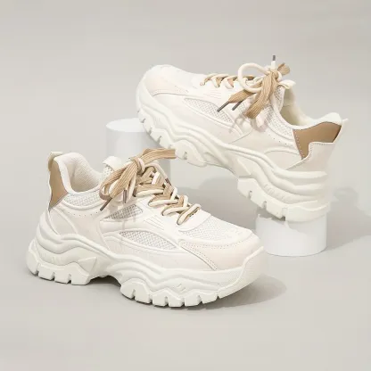 Womens Lightweight Platform Mesh Sneakers