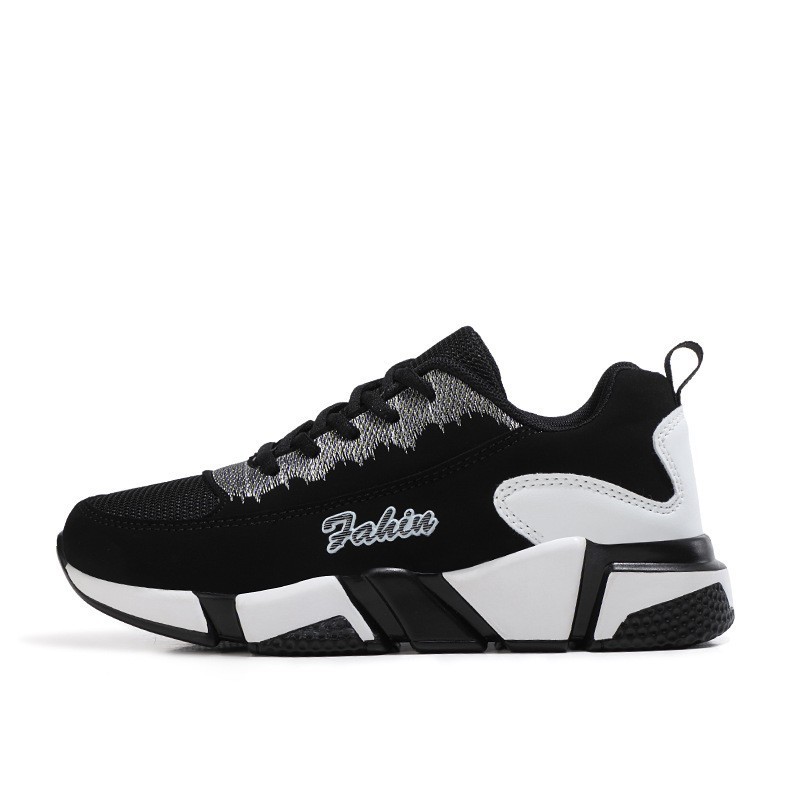 Mesh Sport Shoes Ladies Multicolor Block Cushion Casual Sneakers