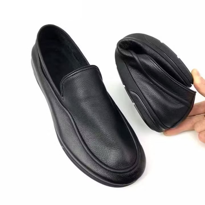 Casual Fashion Soft Sole Flat Heel Leather Shoes|Soft Loafer