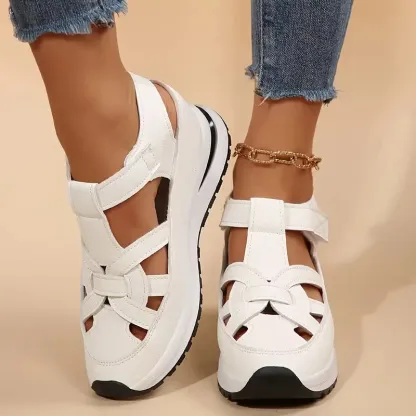 Women's Leather Orthopedic Wedge Heels