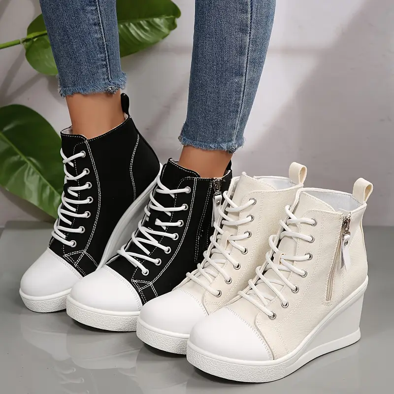 Women's All-Day Comfort Arch Support Cushioned Platform Wedge Heel High