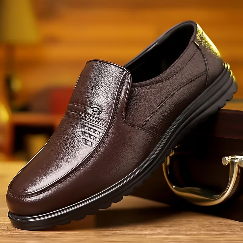 Men's Business Slip-On Non-Slip Leather Shoes