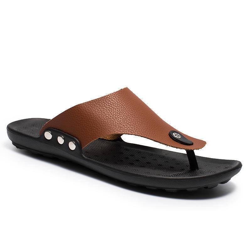 Men's Non-Slip Slip Leather Sandals