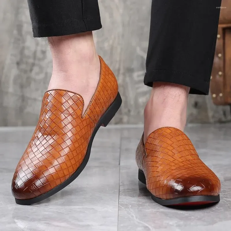 Braided Shoes Breathable Business Casual Handmade Loafers