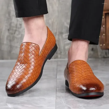 Braided Shoes Breathable Business Casual Handmade Loafers