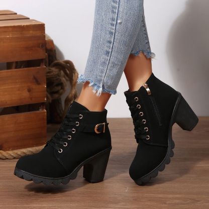 Women’s Chunky High Heel Ankle Booties