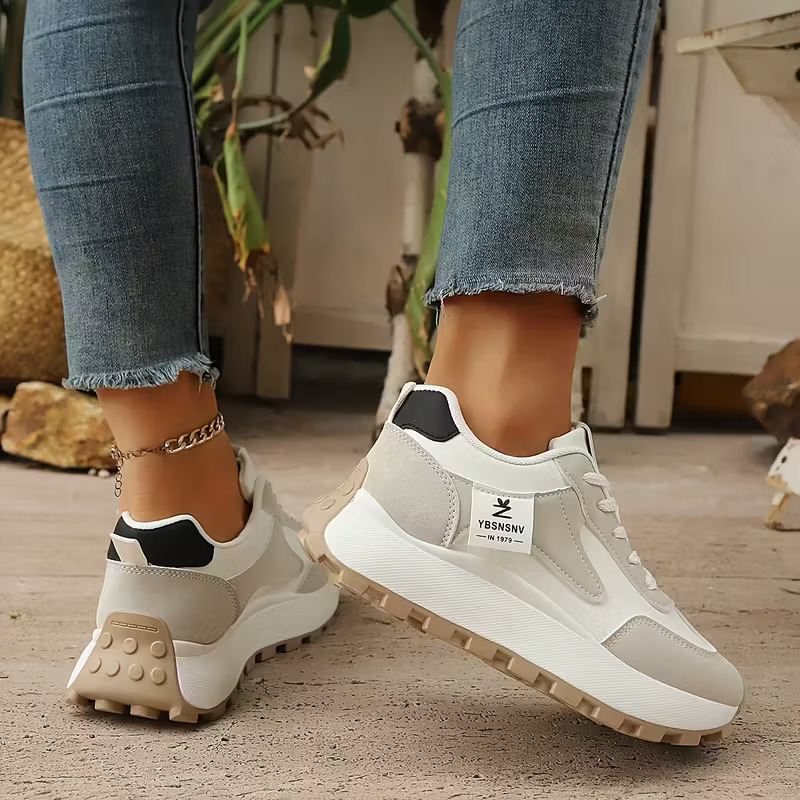 Women's All-Day Comfort Arch Support Cushioned Chunky Platform Running Walking Shoes