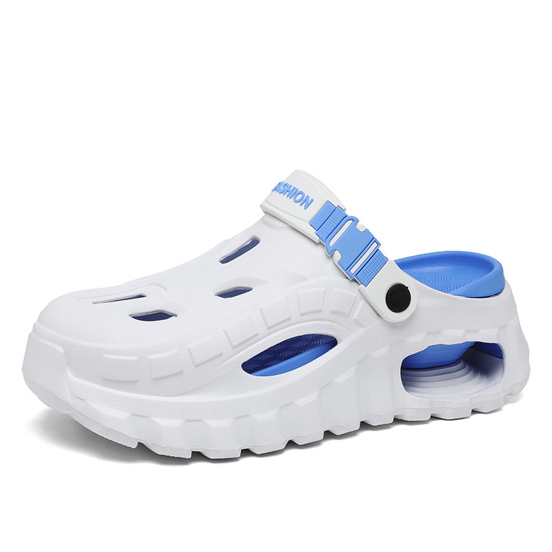 Men's Summer Slippers Outdoor Driving Dual Use Closed Toe CoolHollow Shoes