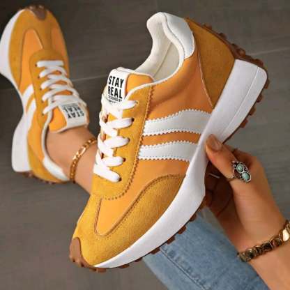 Women's Lace Up Platform Walking Sneaker