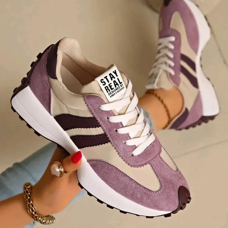 Women's Lace Up Platform Walking Sneaker