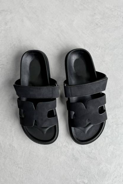 WOMENS LADIES SUMMER FLATFORM STRAP SLIDERS SLIP ON SANDALS