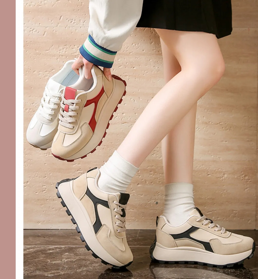Women's Casual Breathable Orthopedic High-Heeled Walking Shoes