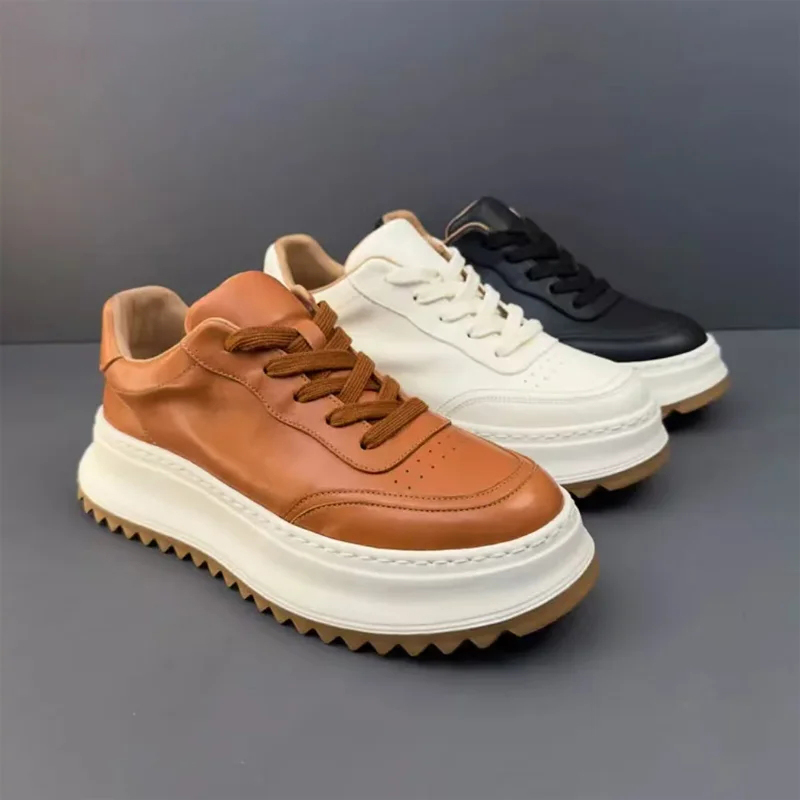Retro Horsehide Soft Sole Casual Sneakers