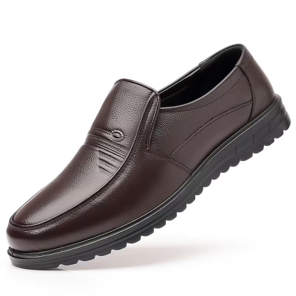 Men's Business Slip-On Non-Slip Leather Shoes