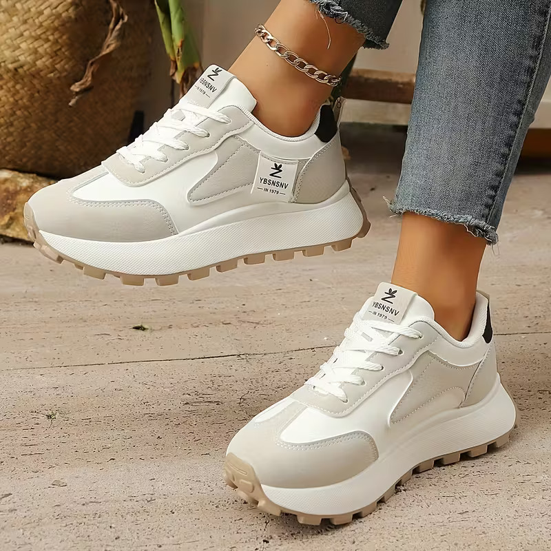 Women's All-Day Comfort Arch Support Cushioned Chunky Platform Running Walking Shoes