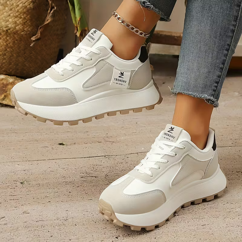 Women's All-Day Comfort Arch Support Cushioned Chunky Platform Running Walking Shoes