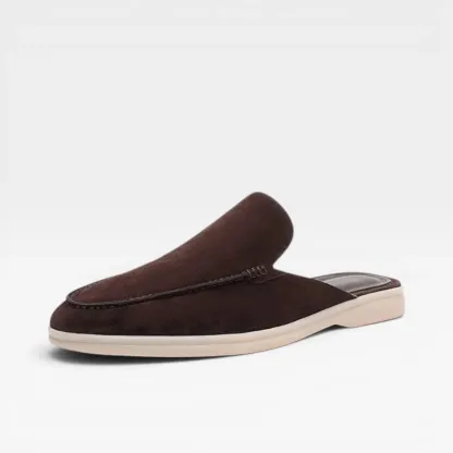 Men's Suede Mules – Backless Slip On Loafers Smart Casual Slides