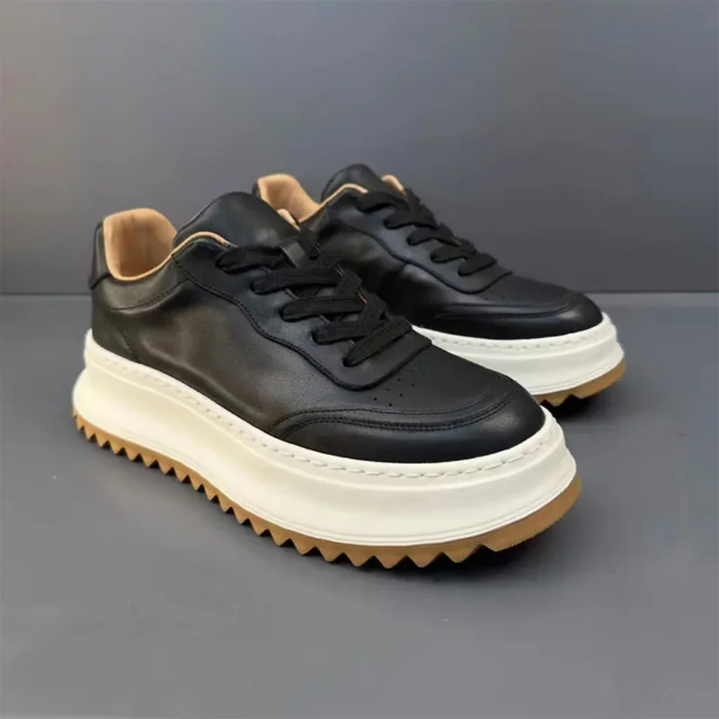 Retro Horsehide Soft Sole Casual Sneakers