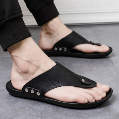 Men's Non-Slip Slip Leather Sandals
