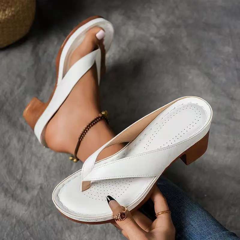 Mid-Block Heel Elegant Women's Summer Heeled Sandals