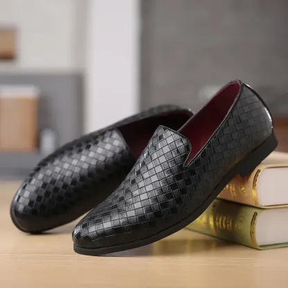 Braided Shoes Breathable Business Casual Handmade Loafers