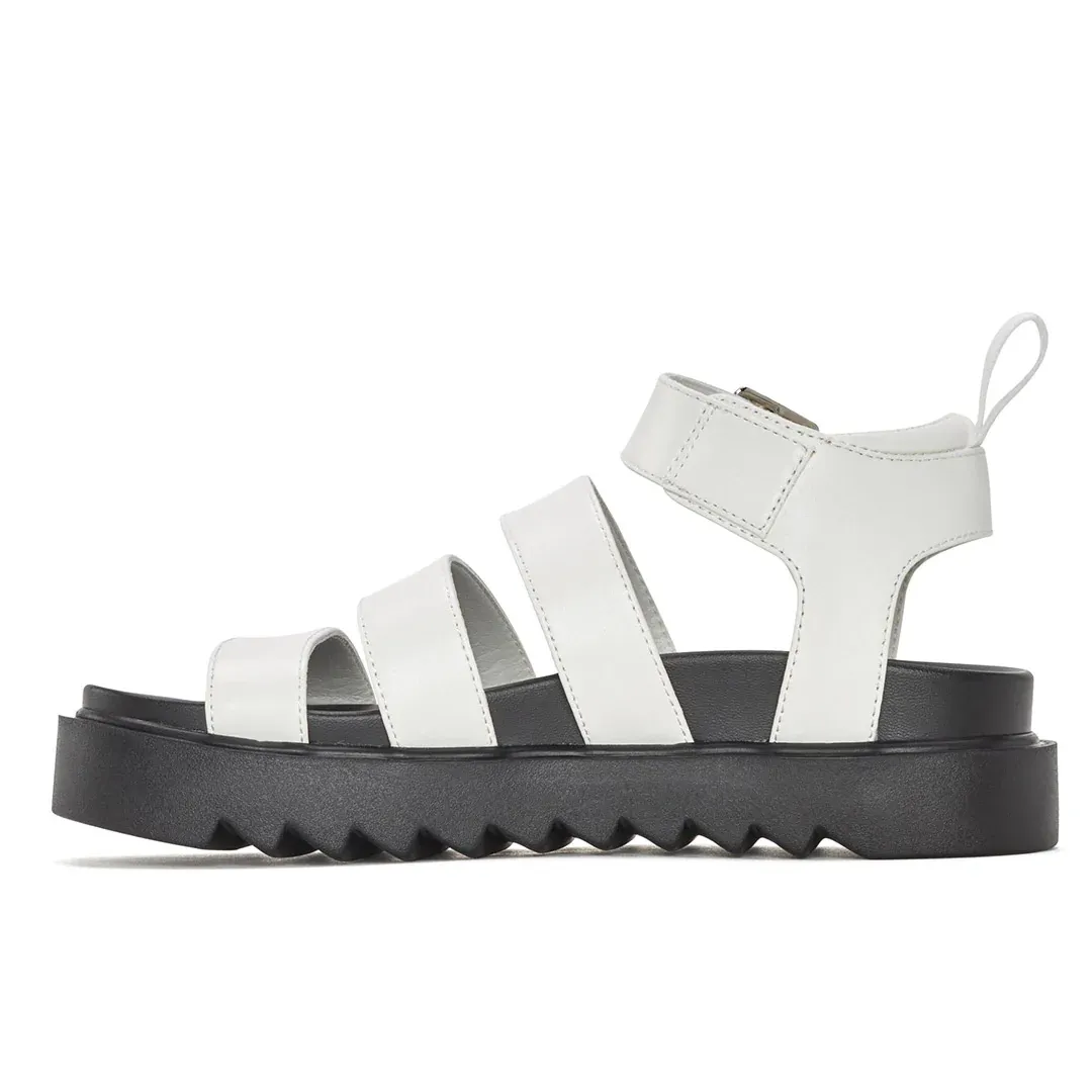 Women's Solid Color Buckle Platform Sandals