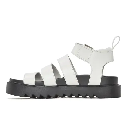 Women's Solid Color Buckle Platform Sandals