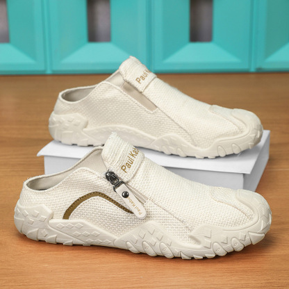 Men'S Lightweight Linen Mule Slippers