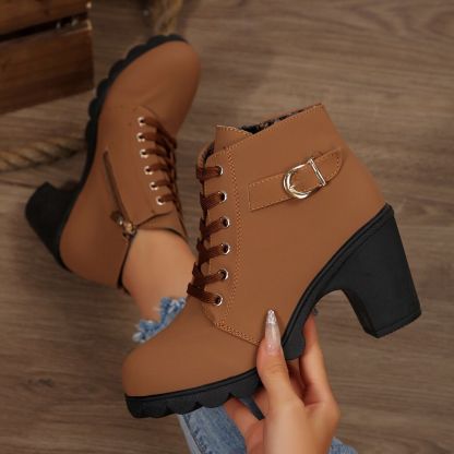 Women’s Chunky High Heel Ankle Booties