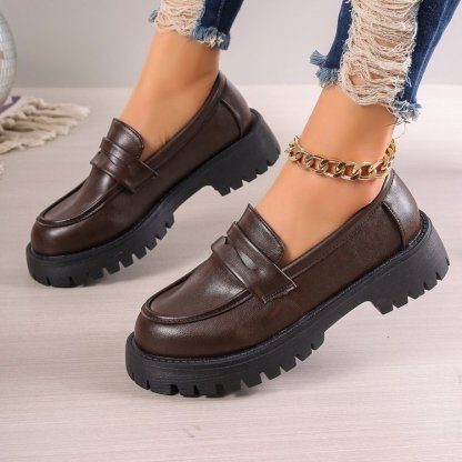 Women Comfort Platform Chunky Slip On Shoes