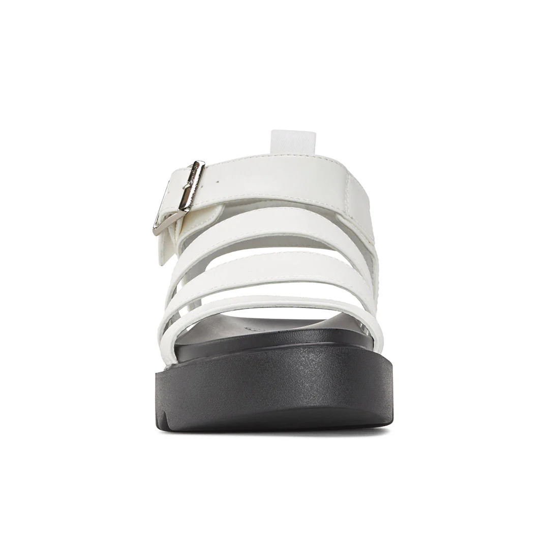 Women's Solid Color Buckle Platform Sandals