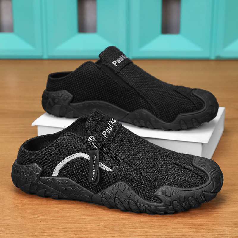Men'S Lightweight Linen Mule Slippers