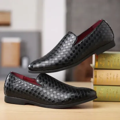 Braided Shoes Breathable Business Casual Handmade Loafers